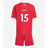 Liverpool Giovanni Leoni #15 Domáci Detský futbalový dres 2025-26 Krátky Rukáv (+ trenírky)